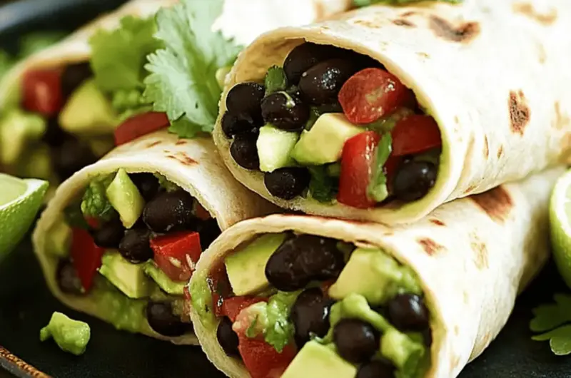 Black Bean and Avocado Wraps