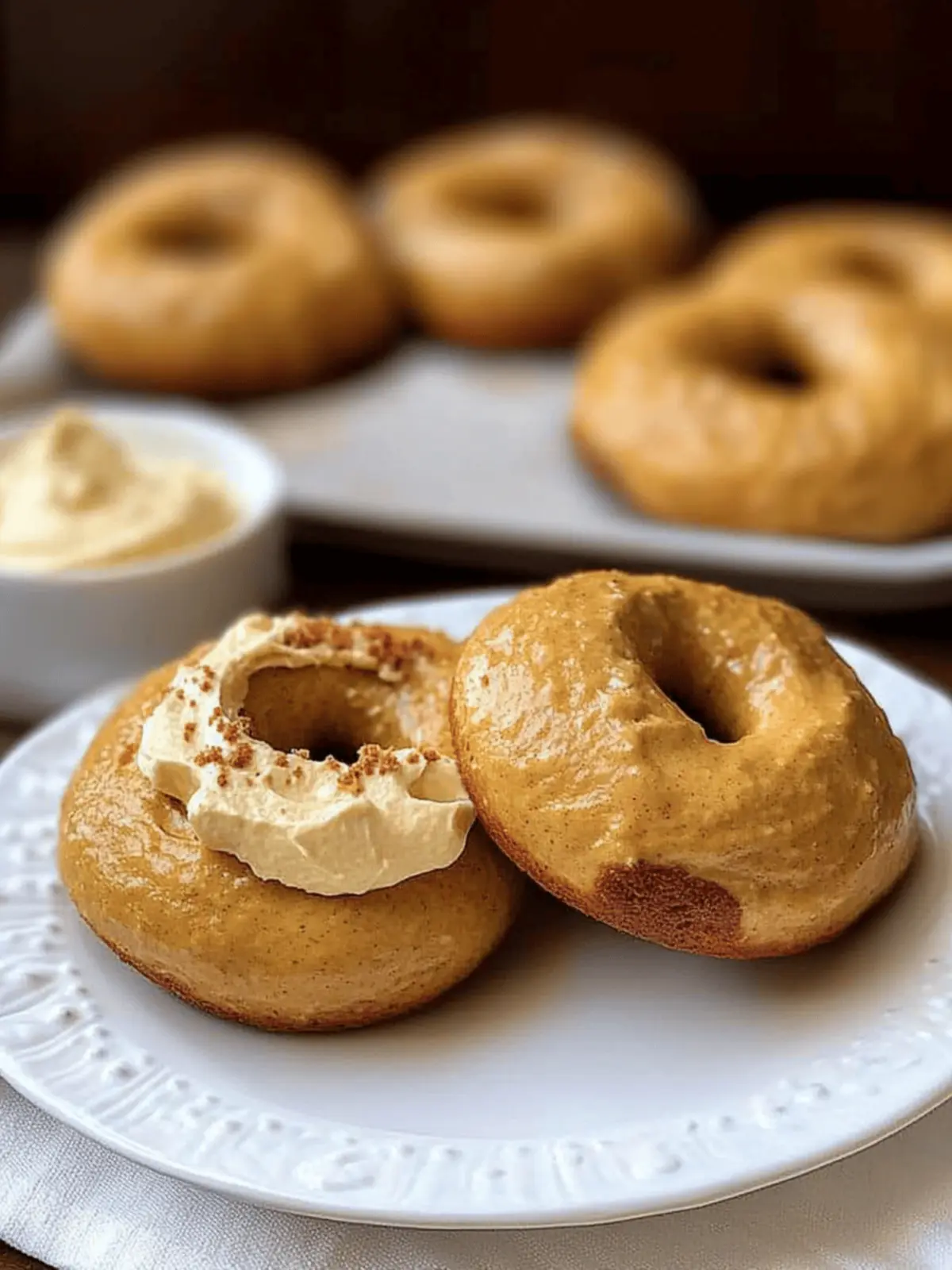 Pumpkin Sourdough Bagels with Pumpkin Spice Cream Cheese