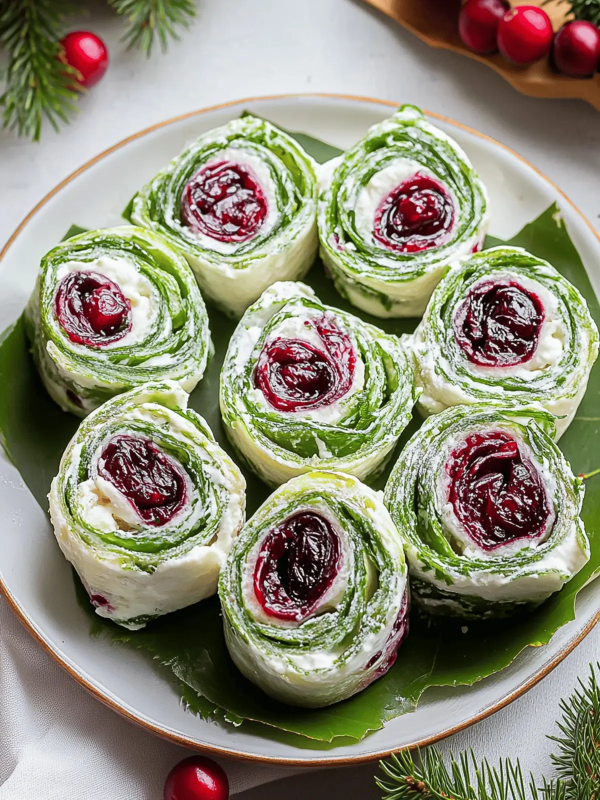 Christmas Cranberry Pinwheels