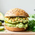 Smashed Chickpea Avocado Dill Pickle Sandwiches