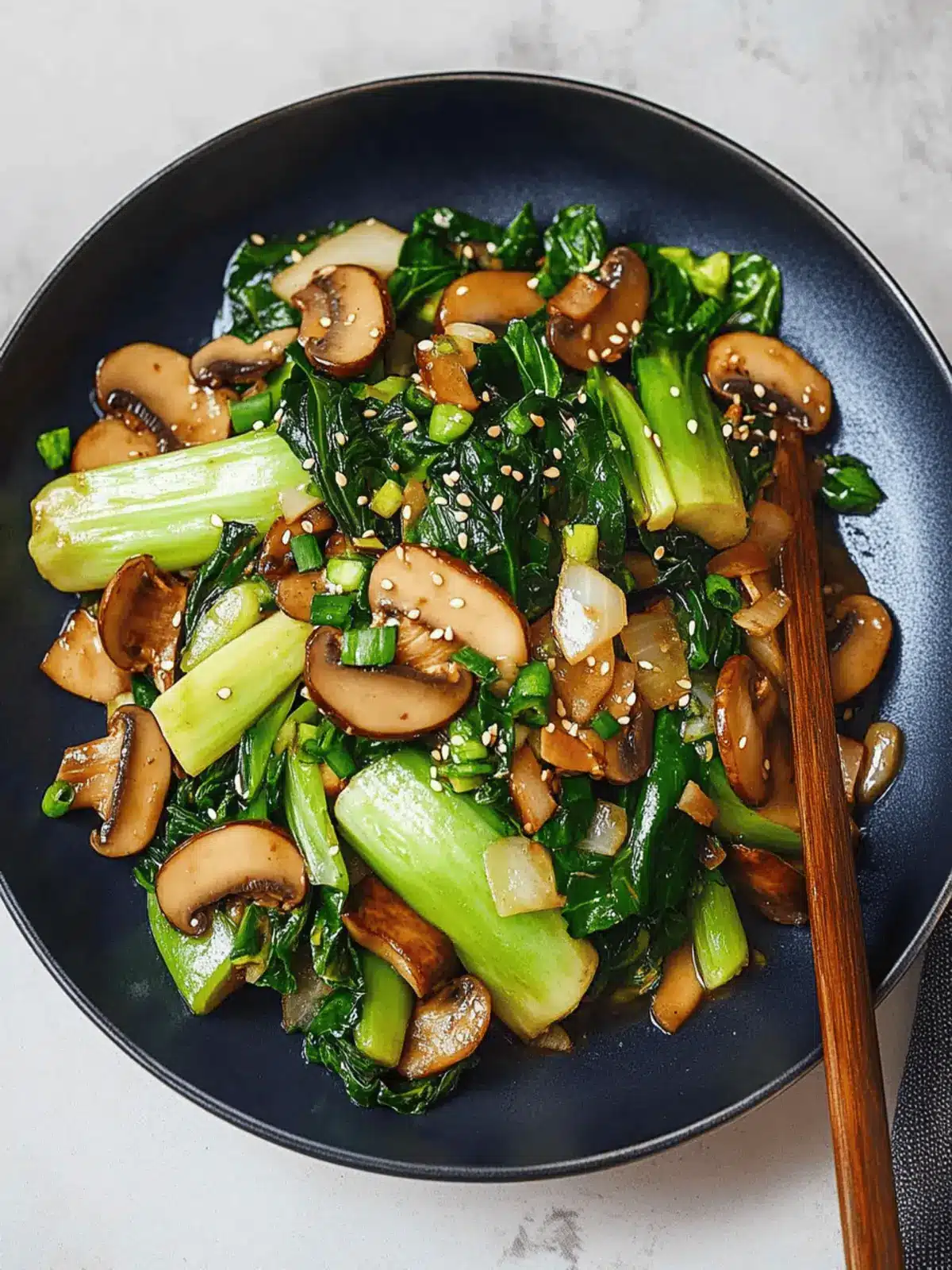 Bok Choy and Mushroom Stir Fry