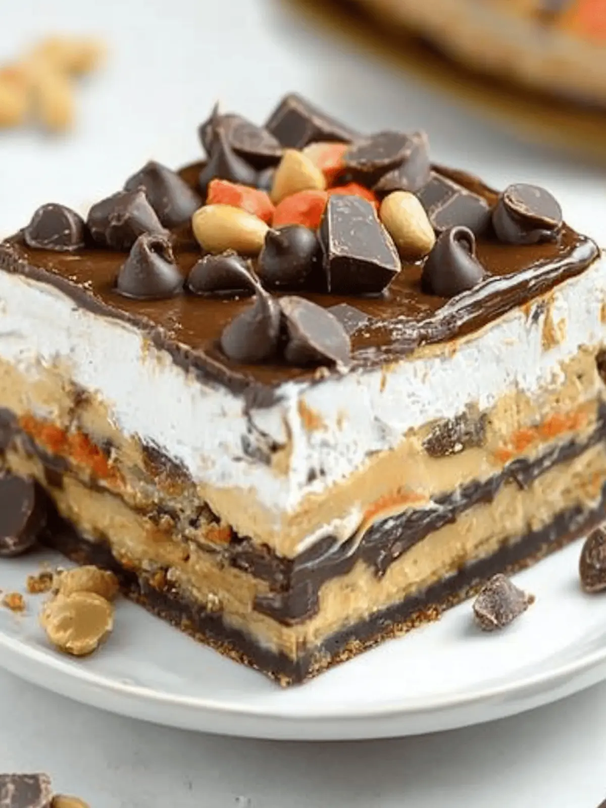 Chocolate Peanut Butter Lasagna