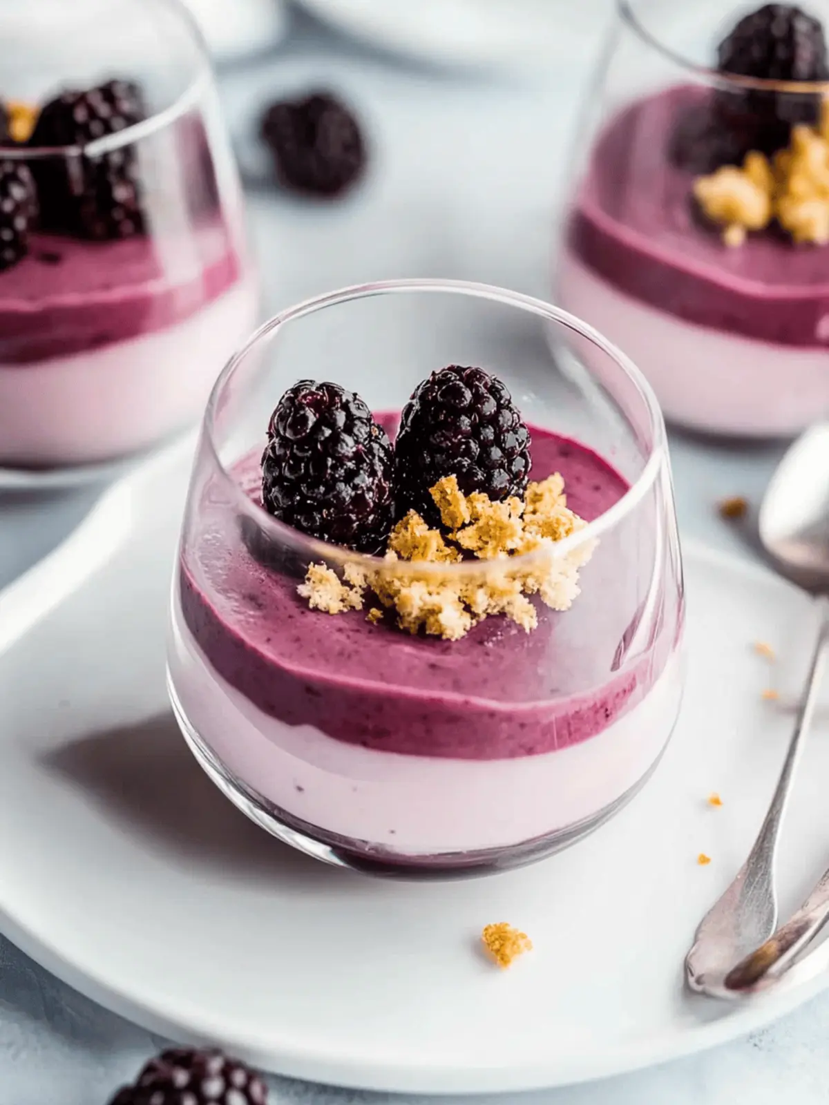 Blackberry cheesecake mousse