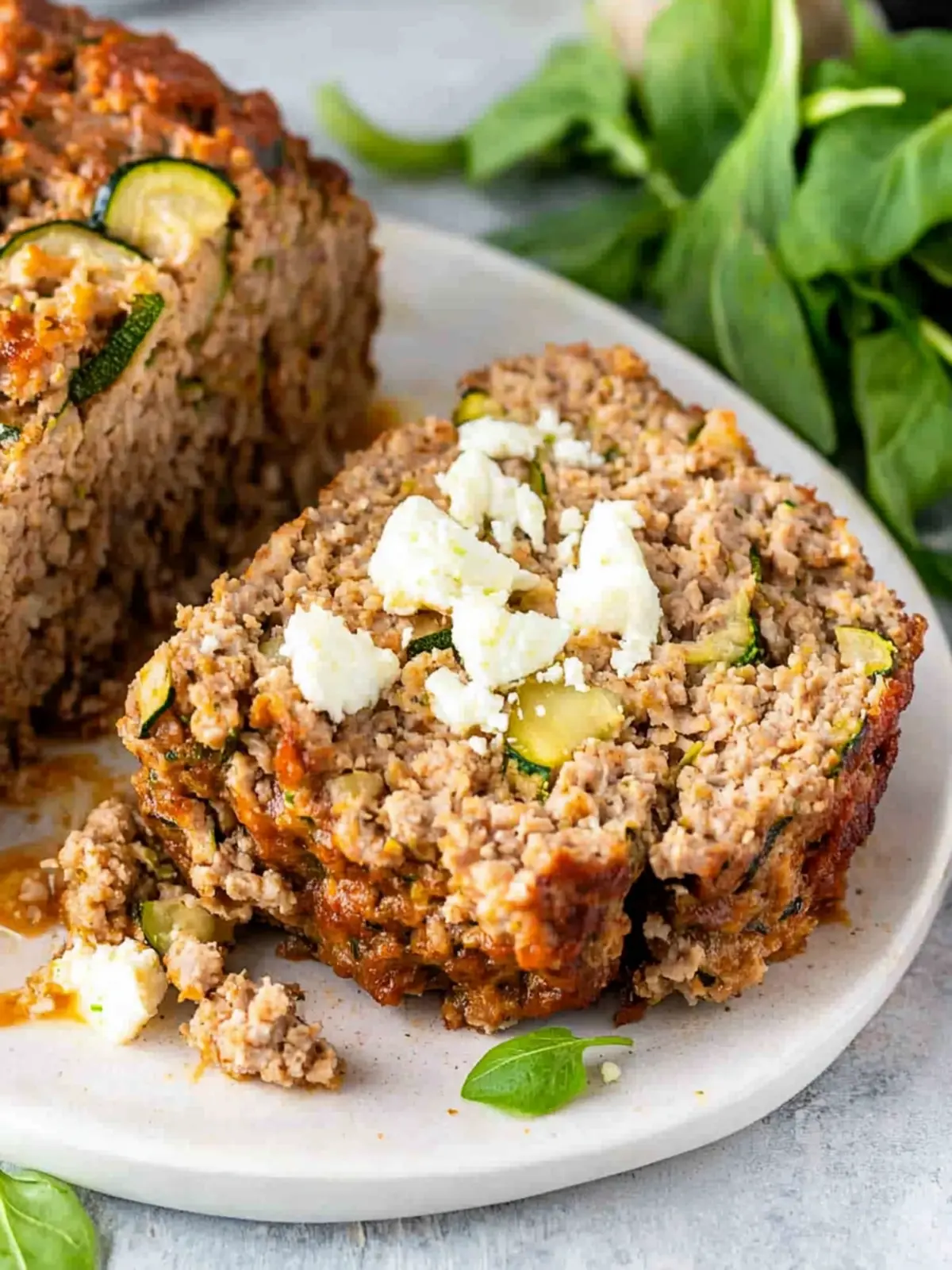 Savory Turkey Zucchini Meatloaf with Feta for Comfort Cooking 2 Turkey Zucchini Meatloaf with Feta