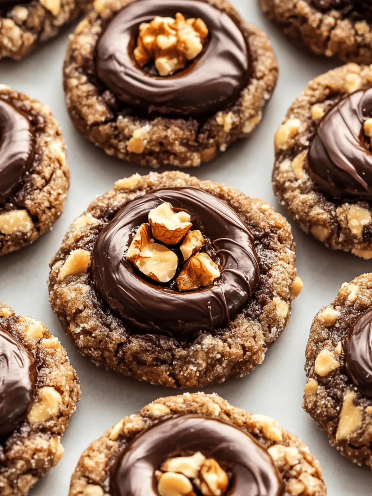 Chocolate Hazelnut Thumbprint Cookies