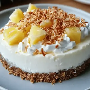 Tropical Coconut Pineapple Cheesecake for a Slice of Paradise 9 Coconut Pineapple Cheesecake