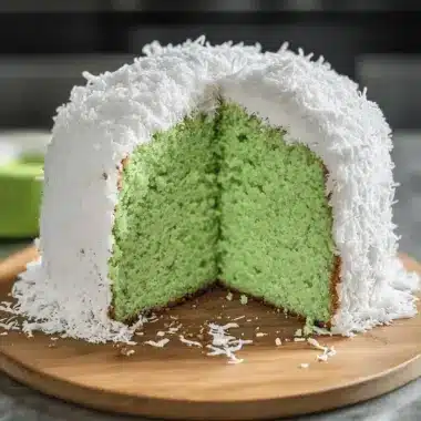 Pandan Coconut Cake