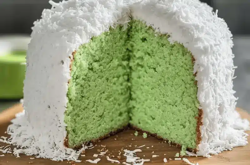 Pandan Coconut Cake