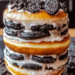 Oreo Cheesecake Stuffed Donut Burger