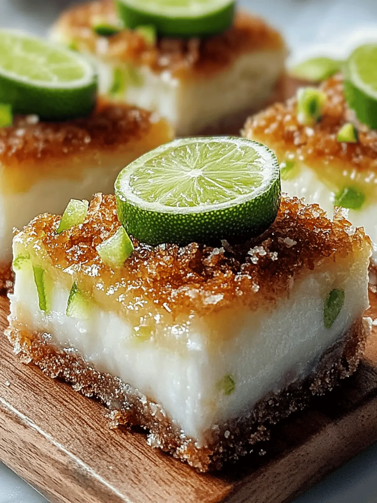 Frozen Coconut Lime Bars