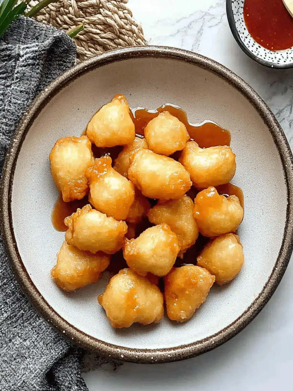 Chinese Chicken Balls With Sweet And Sour Sauce