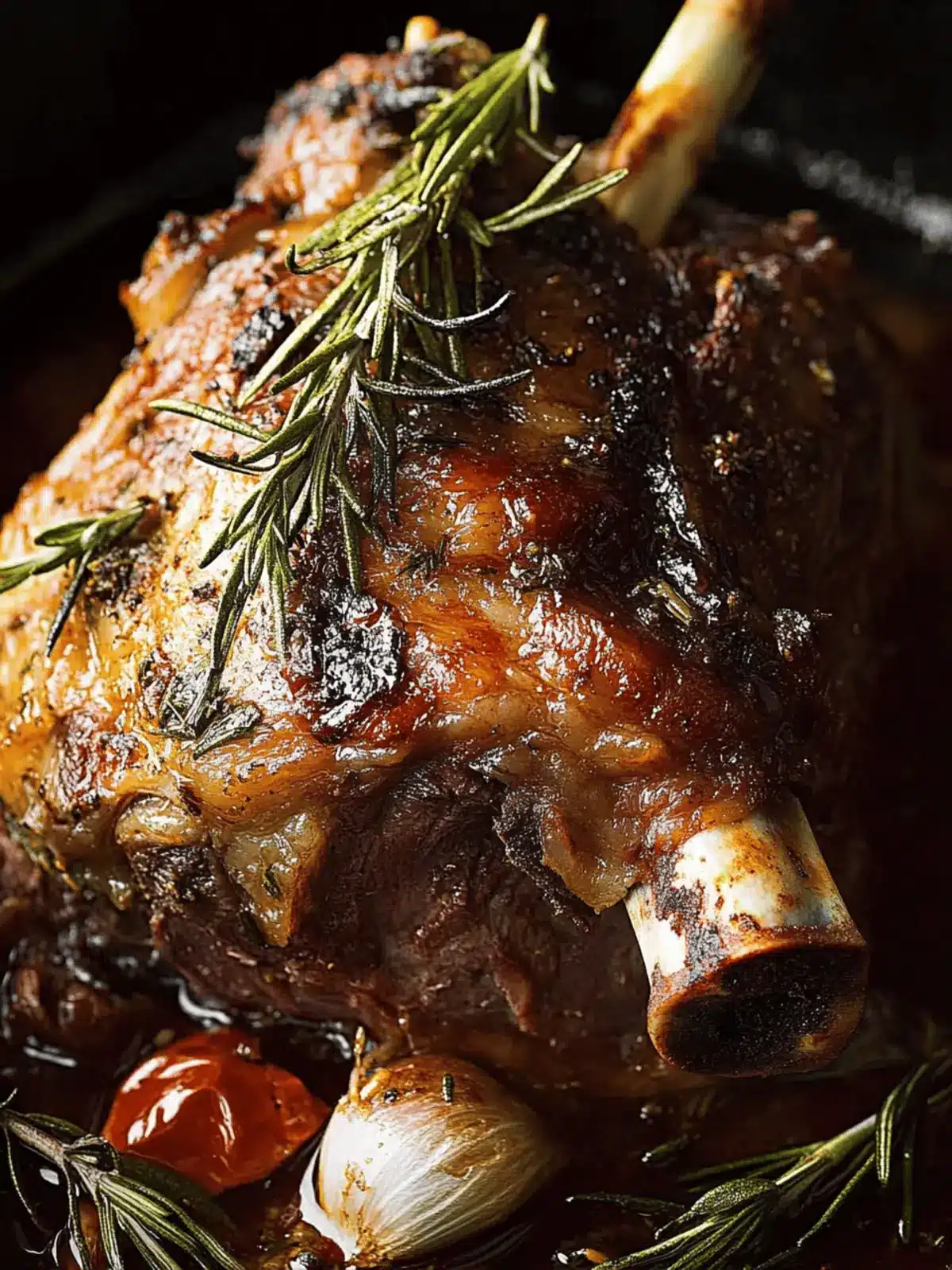 Slow Roasted Rosemary Garlic Lamb Shoulder