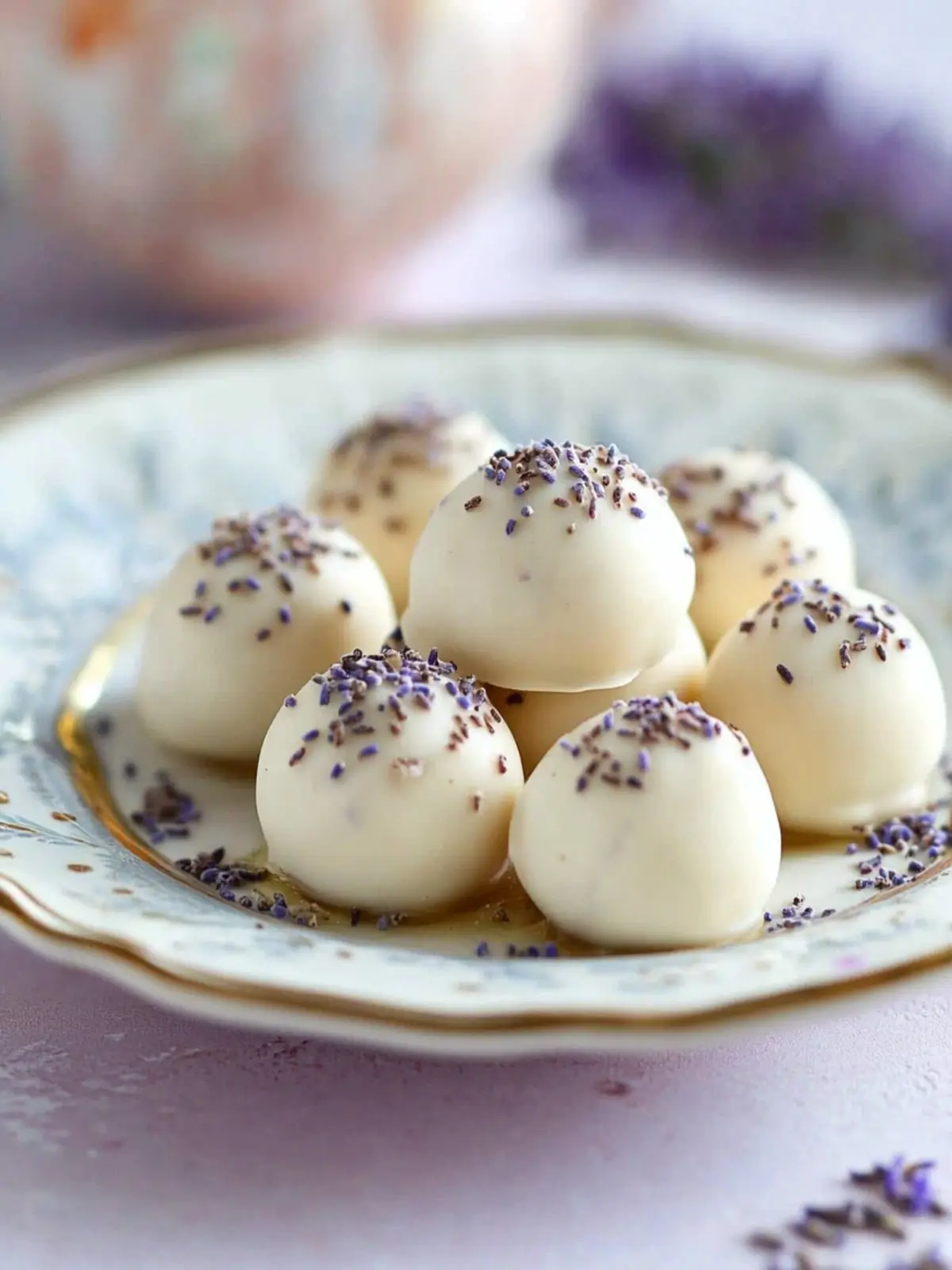 Indulge in Honey Lavender White Chocolate Truffles Bliss 5 Honey Lavender White Chocolate Truffles