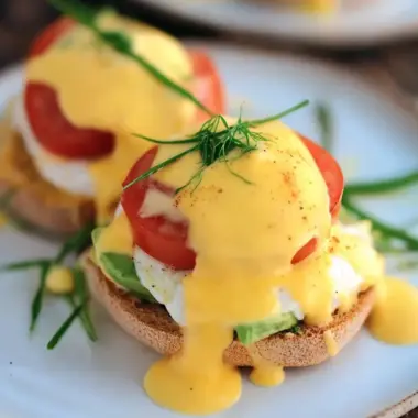 California Style Eggs Benedict with a Creamy Twist 9 California Style Eggs Benedict