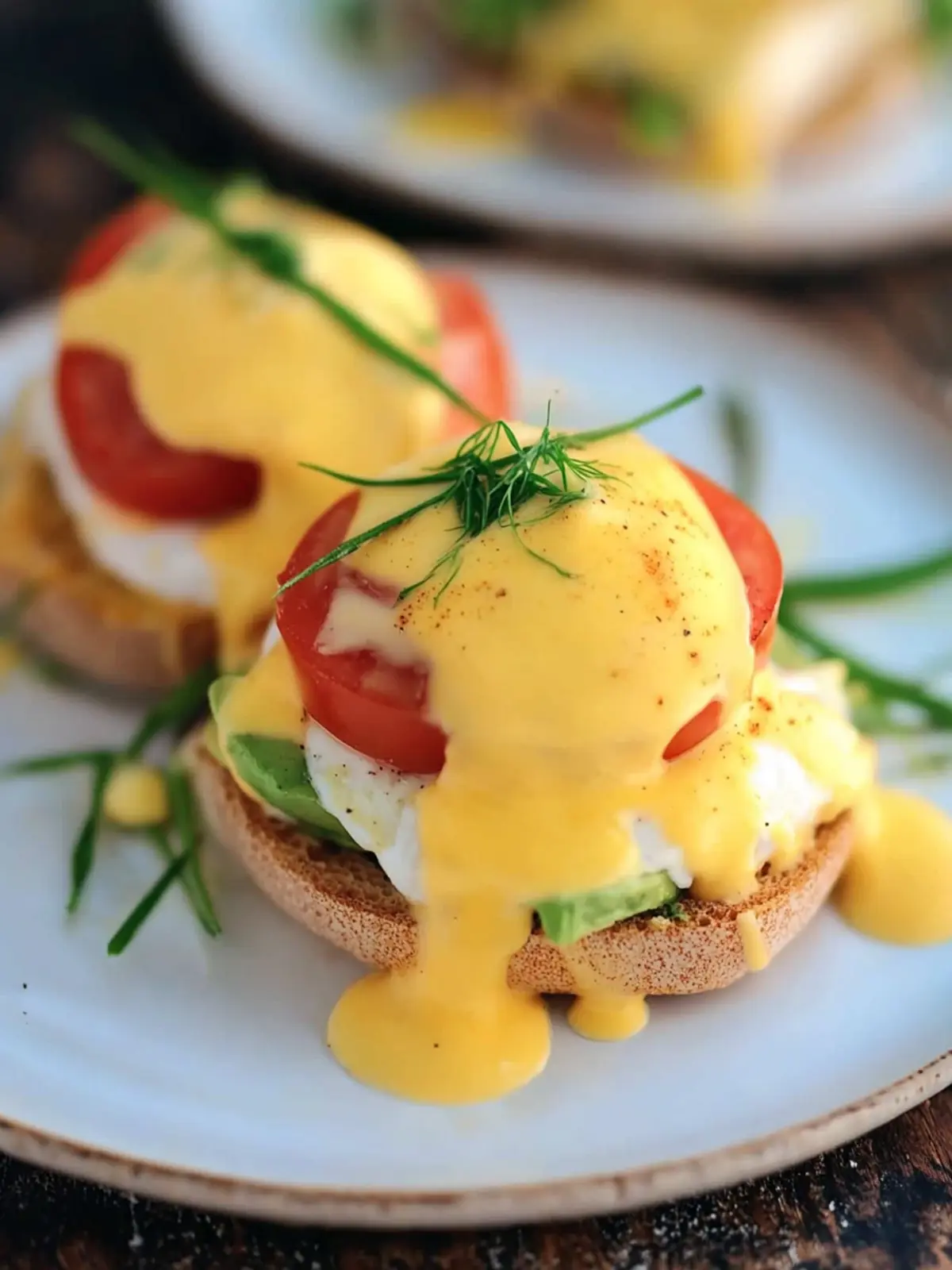 California Style Eggs Benedict with a Creamy Twist 5 California Style Eggs Benedict