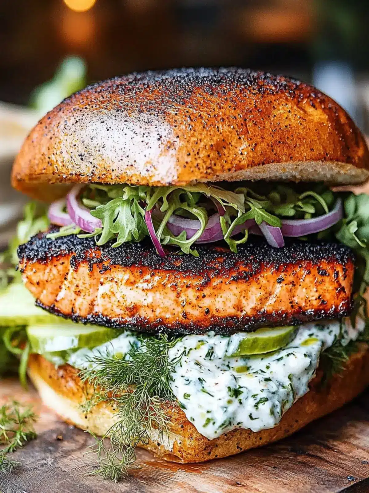 Savor the Flavor: Blackened Salmon Cajun Sandwich Delight 5 Blackened Salmon Cajun Sandwich