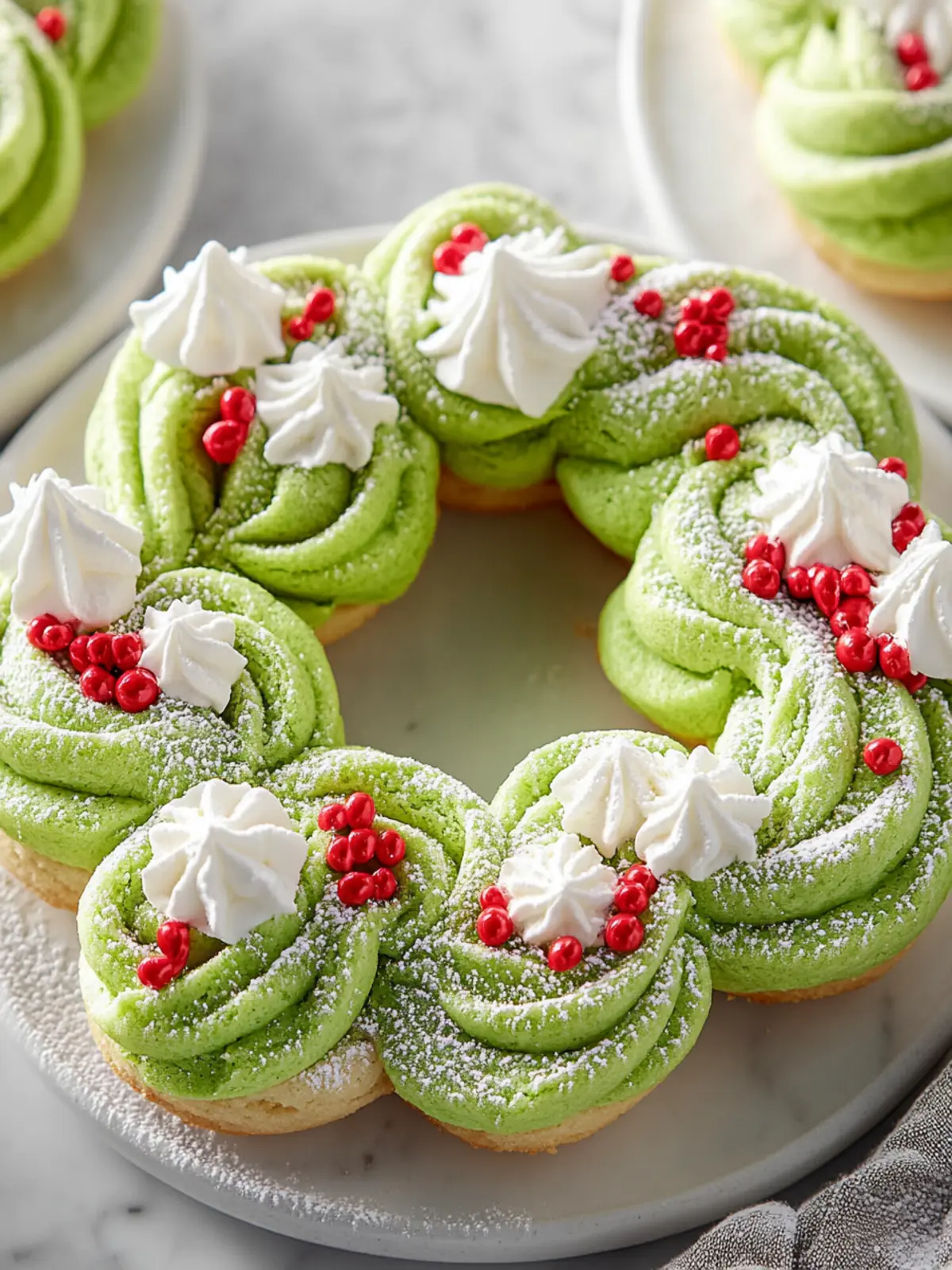 Festive Meringue Wreath Cookies to Sweeten Your Holidays 3 Meringue Wreath Cookies
