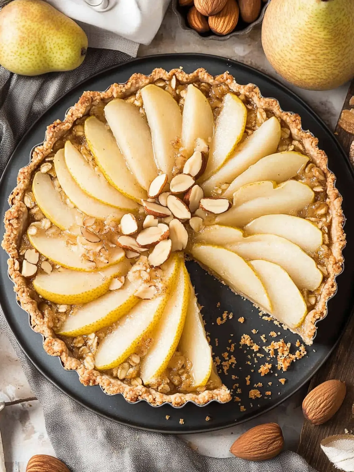 Chai Spices Pear Almond Crumble Tart That Steals the Show 3 Chai Spices Pear Almond Crumble Tart