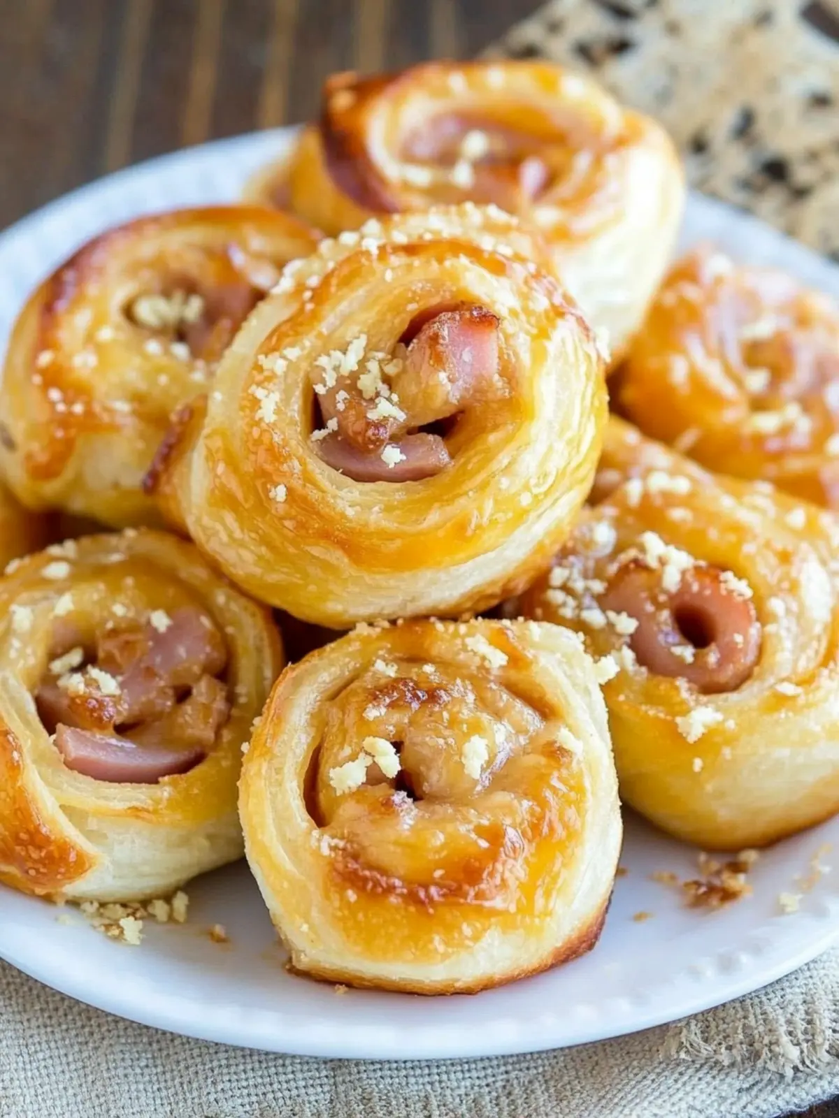 Savory Baked Ham and Cheese Rollups for Easy Entertaining 2 Baked Ham and Cheese Rollups