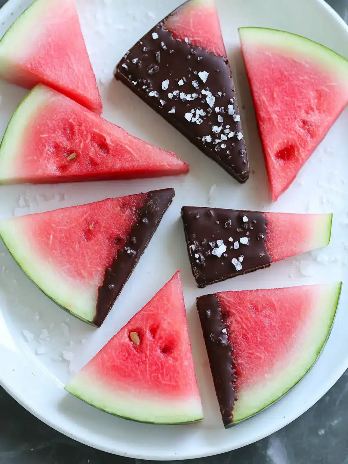 Indulge in Sea Salt Dark Chocolate Watermelon Slices Bliss 4 Sea Salt Dark Chocolate Watermelon Slices