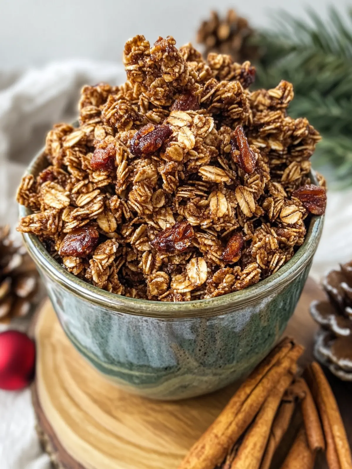 Festive Holiday Gingerbread Granola for Cozy Mornings 2 Holiday Gingerbread Granola