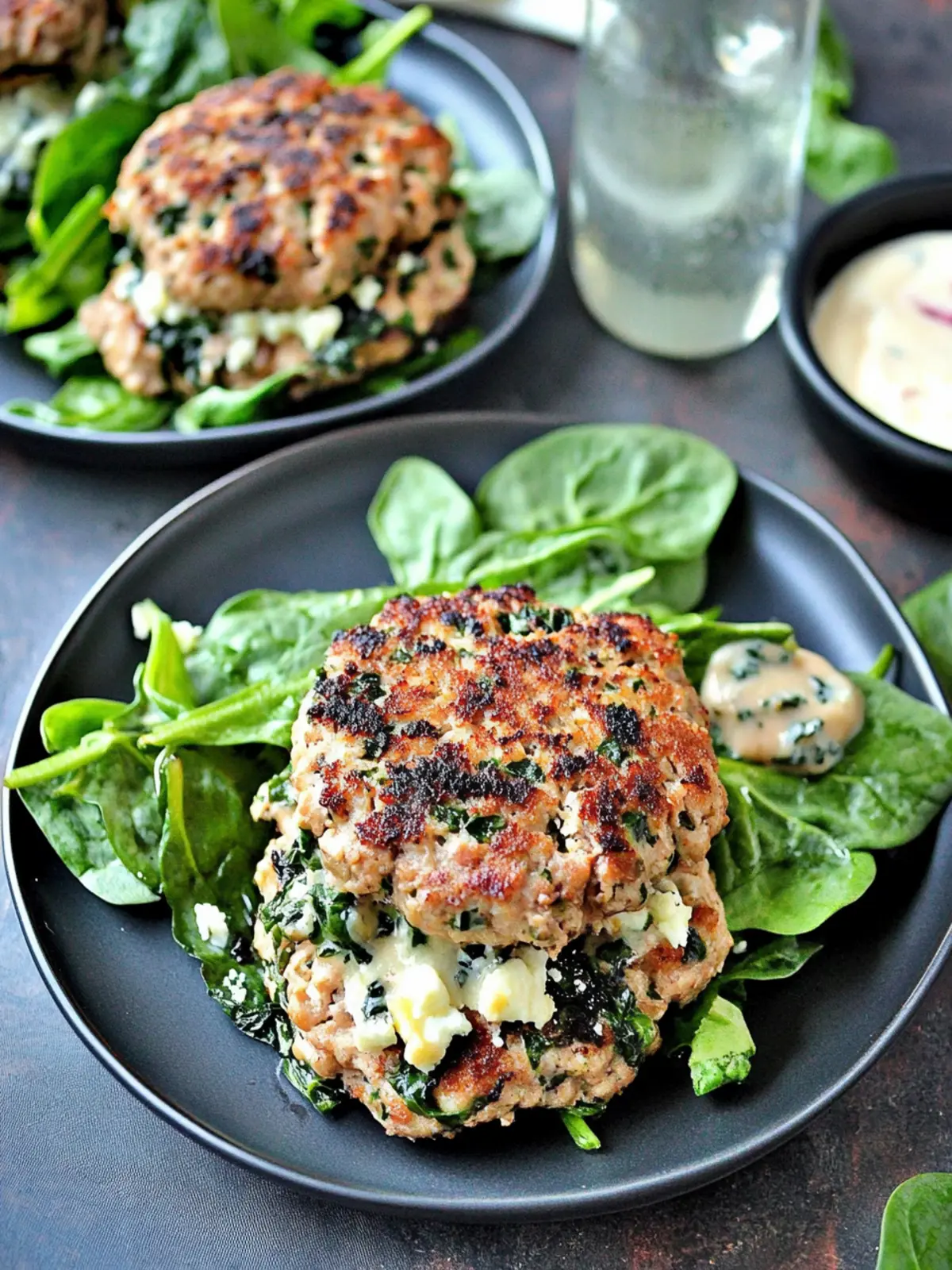 Delicious Keto Spinach Feta Turkey Burgers for Healthy Eats 3 Keto Spinach Feta Turkey Burgers