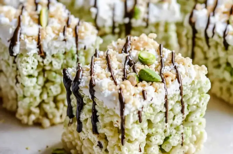 Pistachio Rice Krispie Treats