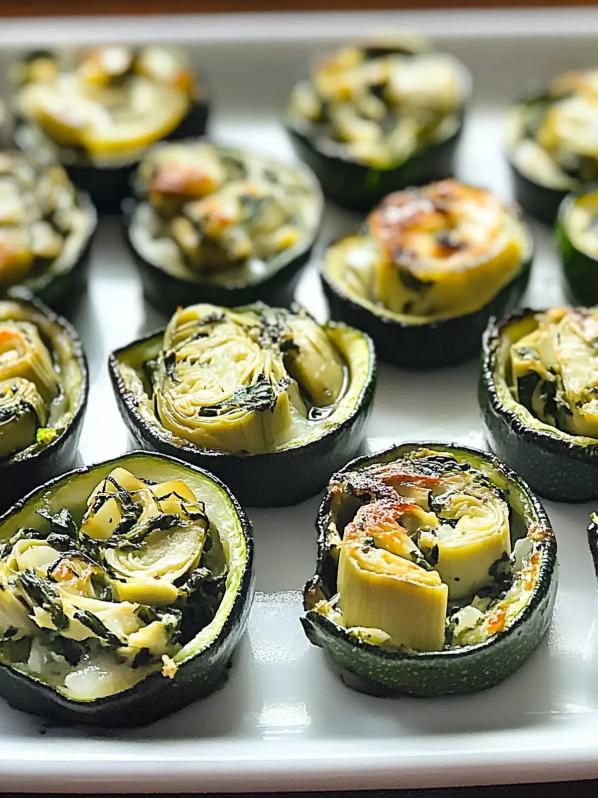 Spinach Artichoke Zucchini Bites You'll Crave for Snack Time 2 Spinach Artichoke Zucchini Bites
