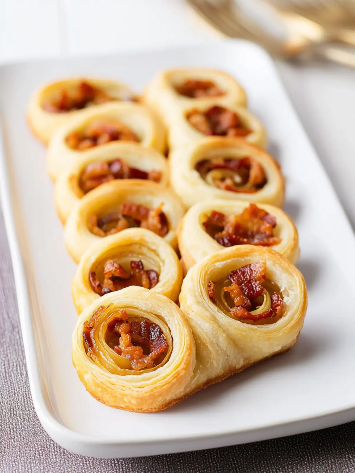 Irresistible Palmiers with Bacon, Swiss, and Caramelized Onions 2 Palmiers with Bacon, Swiss, and Caramelized Onions