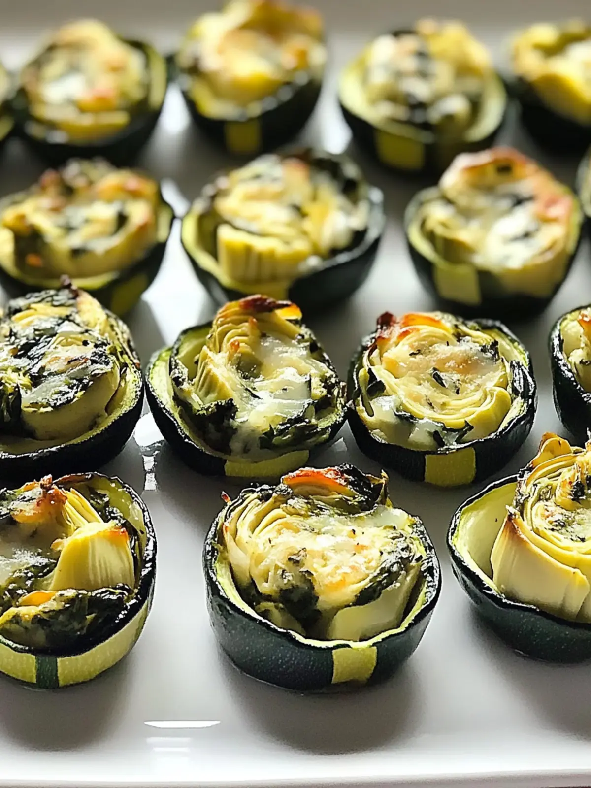 Spinach Artichoke Zucchini Bites You'll Crave for Snack Time 4 Spinach Artichoke Zucchini Bites