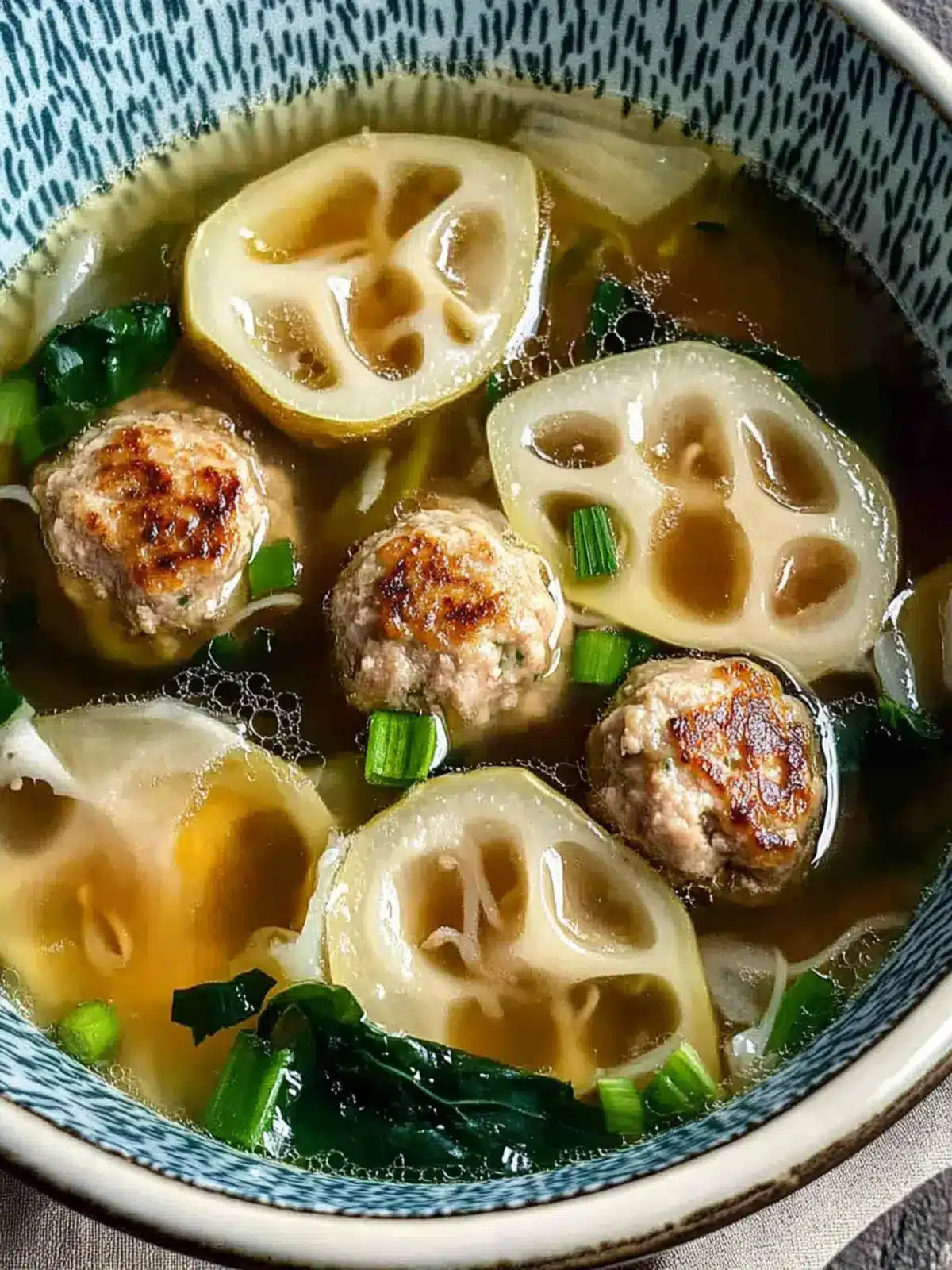 Satisfy Your Cravings with Lotus Root Soup and Pork Meatballs 2 Lotus Root Soup with Pork Meatballs