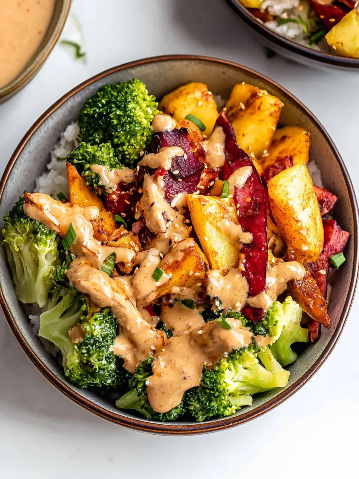 Savor Vegan Dragon Bowls with Miso Gravy Tonight! 2 Vegan Dragon Bowls with Miso Gravy