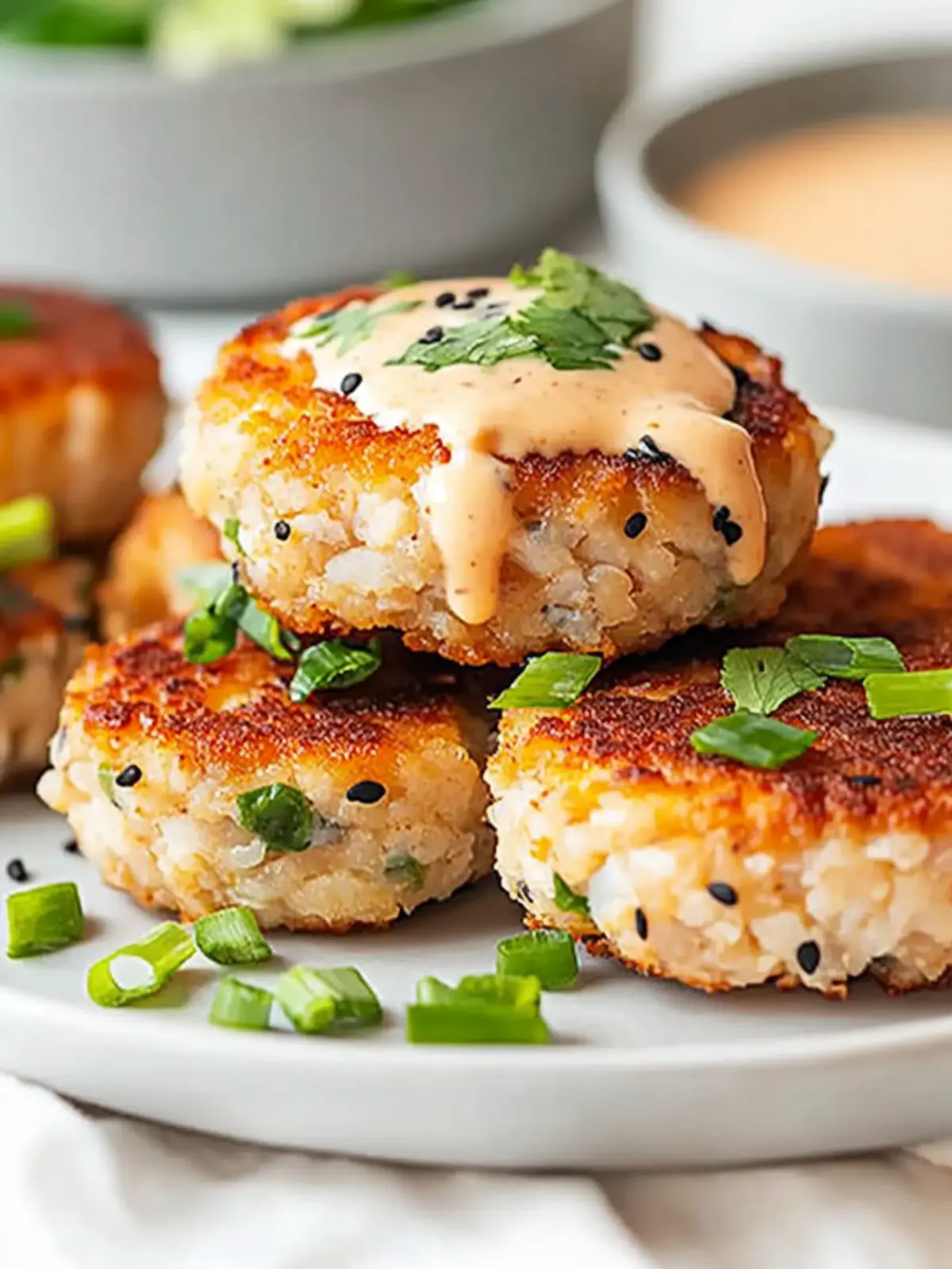 Delicious Asian-Style Tuna Cakes with Spicy Mayo Surprise 3 Asian-Style Tuna Cakes