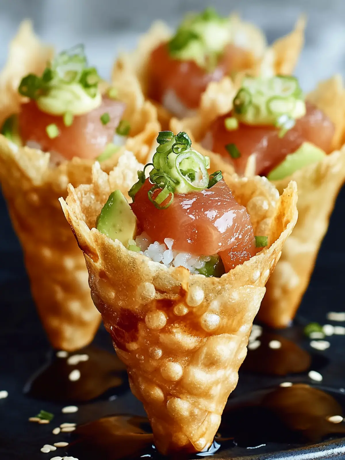 Creative Sushi Wonton Cones: Your Next Fun Appetizer Adventure 2 Creative Sushi Wonton Cones
