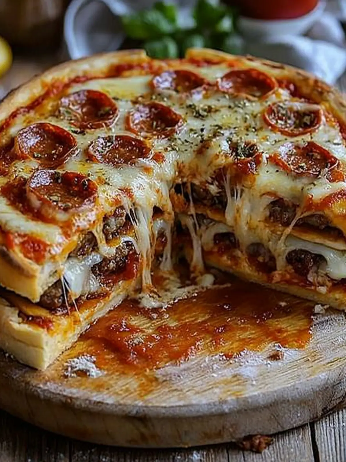 Savor the Flavor: Homemade Pizza Burger Pie Delight 4 Pizza Burger Pie