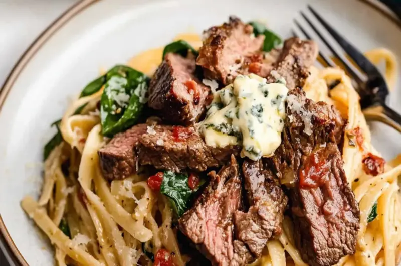 Steak Pasta with Gorgonzola