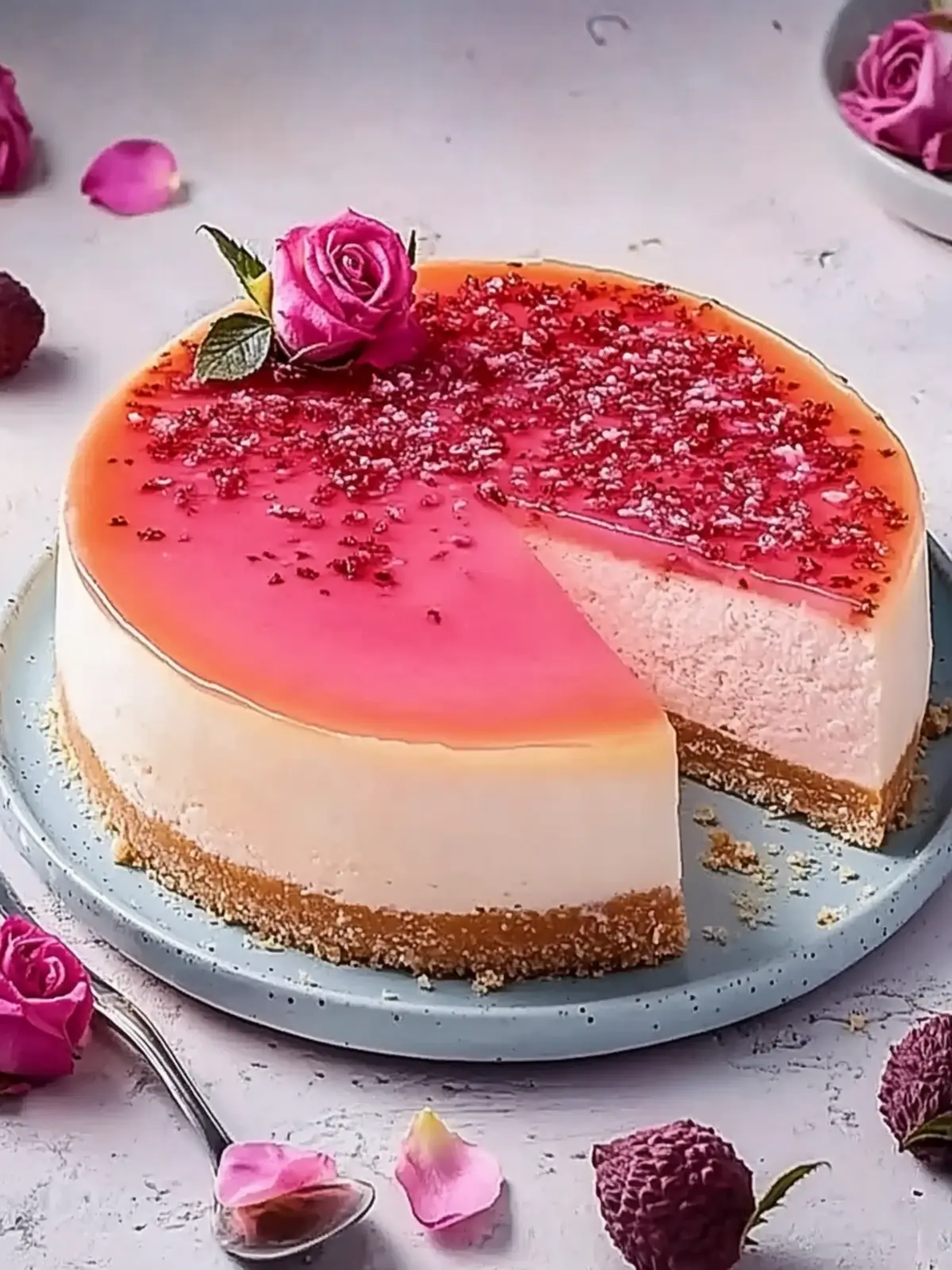 Decadent Lychee Rose Cheesecake for Your Next Celebration 5 Lychee Rose Cheesecake