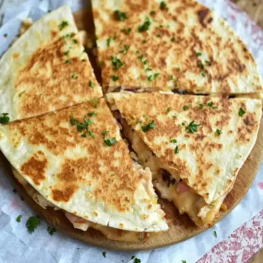 Savor Chicken Cordon Bleu Quesadillas in Just 25 Minutes 10 Chicken Cordon Bleu Quesadillas