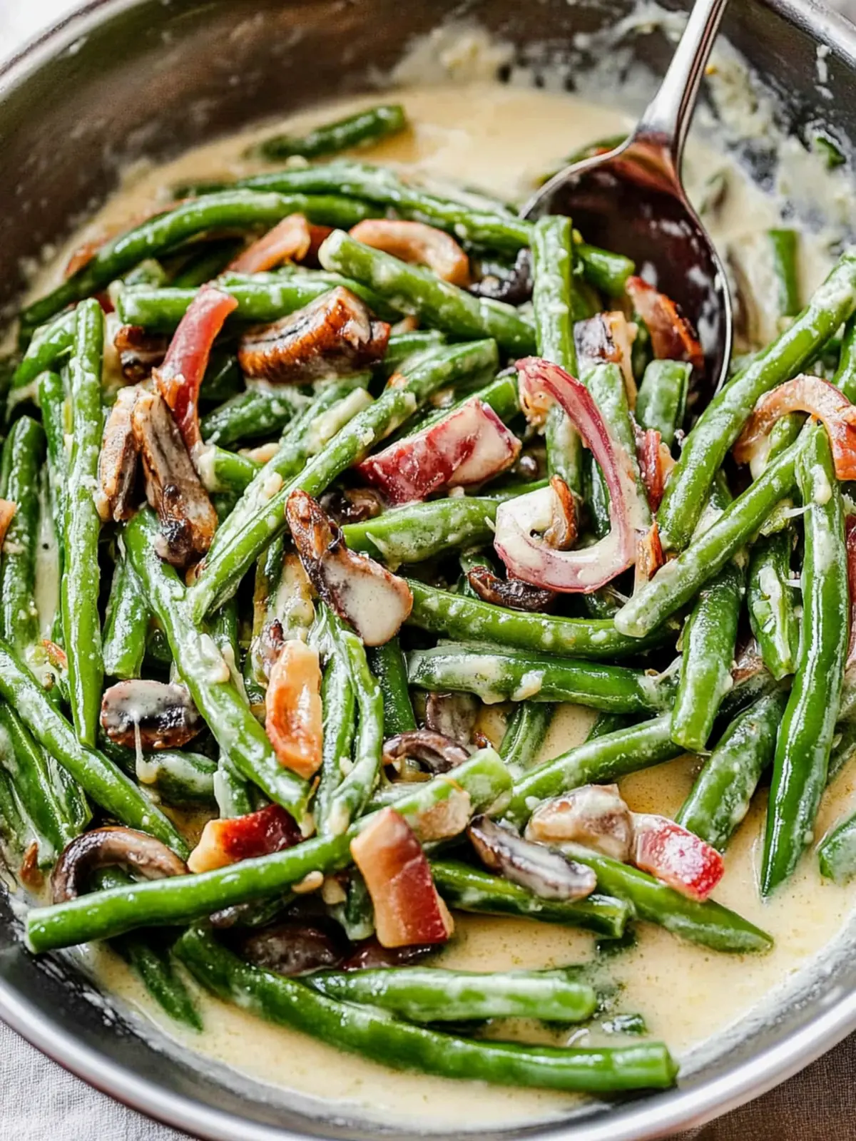 Creamy Parmesan Green Beans: A Quick Comfort Food Delight 2 Green Beans in Creamy Parmesan Sauce