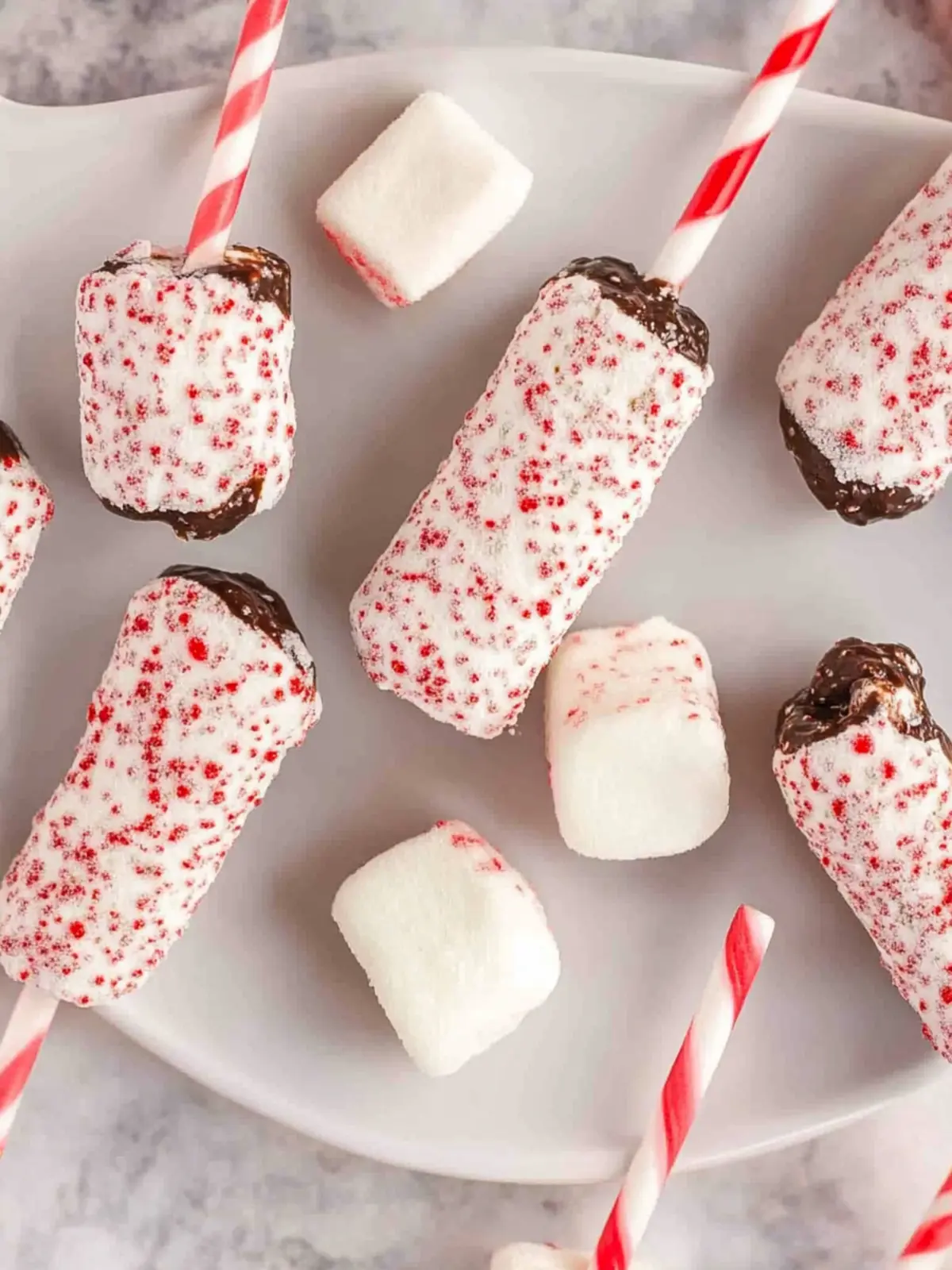 Decadent Peppermint Marshmallow Wands Perfect for Gifting 2 Peppermint Marshmallow Wands