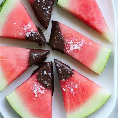 Indulge in Sea Salt Dark Chocolate Watermelon Slices Bliss 10 Sea Salt Dark Chocolate Watermelon Slices