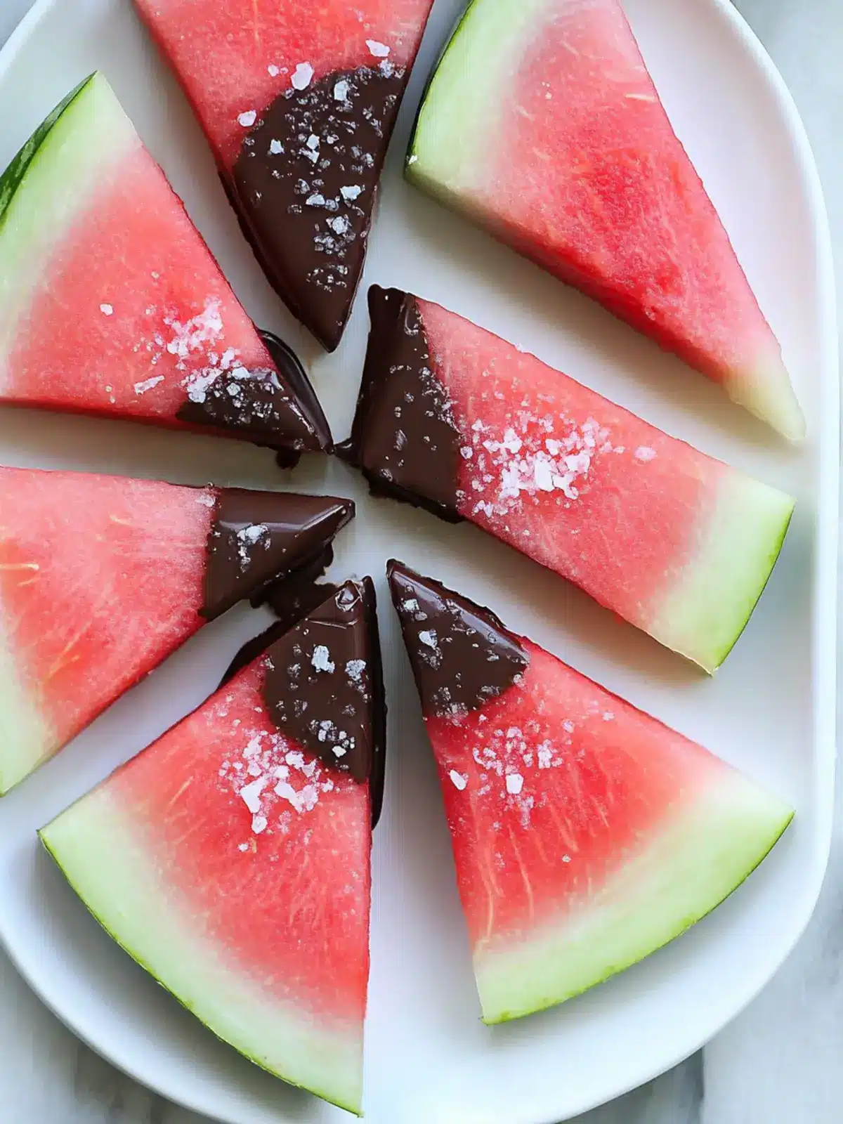 Indulge in Sea Salt Dark Chocolate Watermelon Slices Bliss 5 Sea Salt Dark Chocolate Watermelon Slices