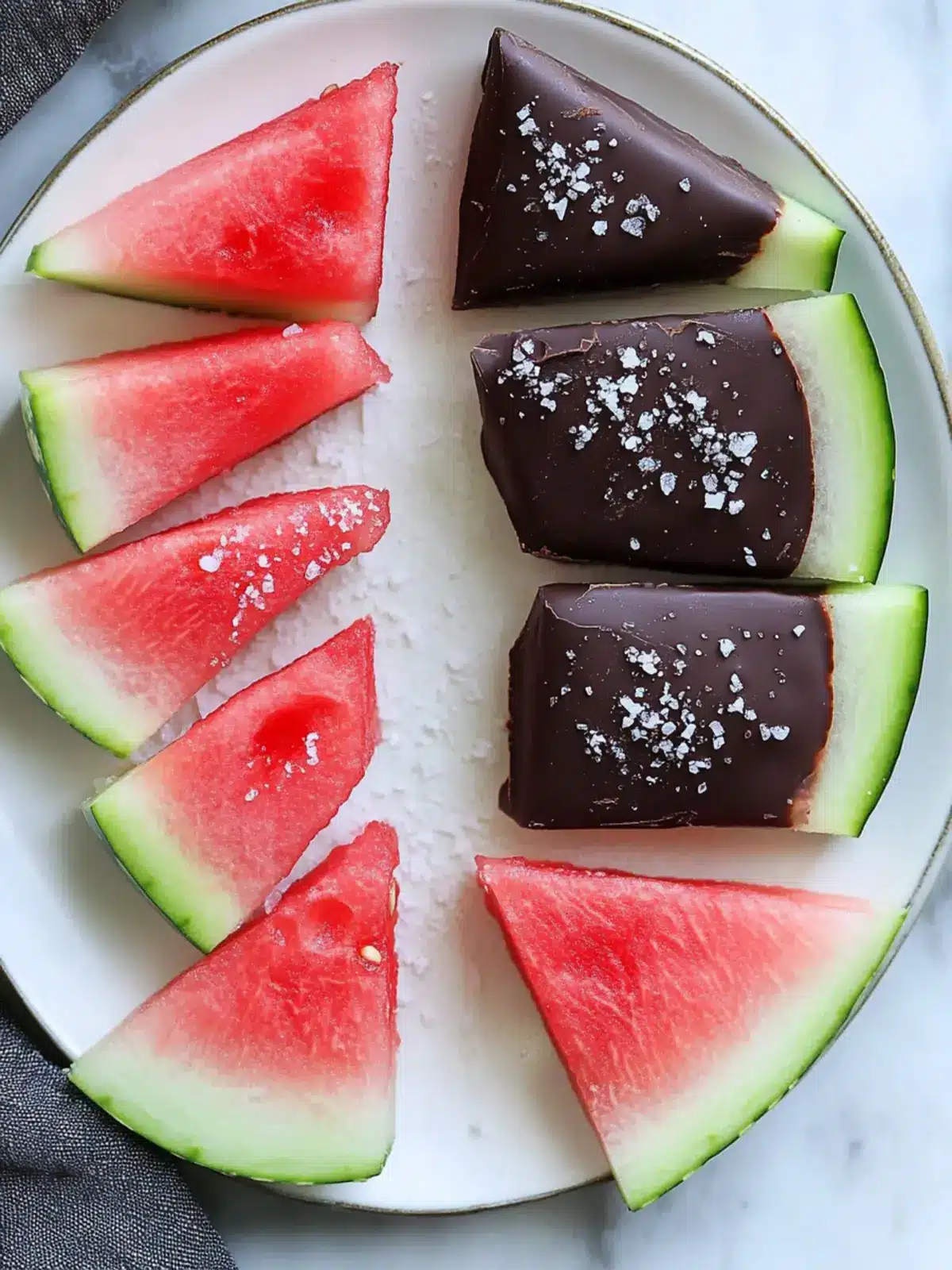 Indulge in Sea Salt Dark Chocolate Watermelon Slices Bliss 3 Sea Salt Dark Chocolate Watermelon Slices