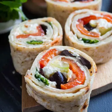 Delicious Greek Tortilla Pinwheels for Easy Entertaining 9 Greek Tortilla Pinwheels