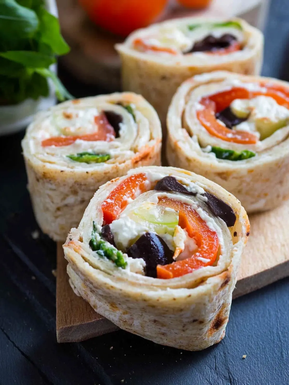 Delicious Greek Tortilla Pinwheels for Easy Entertaining 5 Greek Tortilla Pinwheels