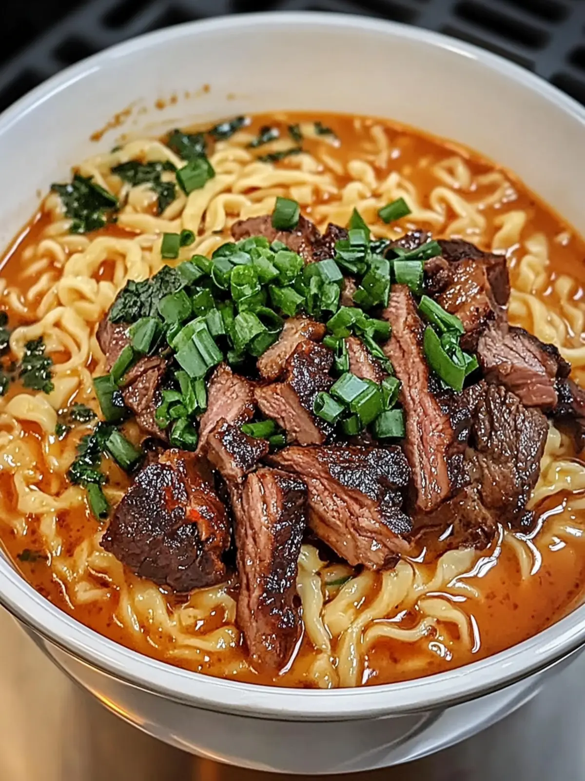 Irresistible Spicy Korean Ramen with Grilled Beef & Creamy Sauce 4 Spicy Korean Ramen with Grilled Beef & Creamy Sauce
