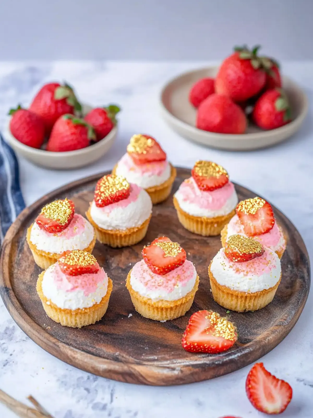 Delicious Mini Strawberry Cheesecakes for Sweet Celebrations 2 Mini Strawberry Cheesecakes