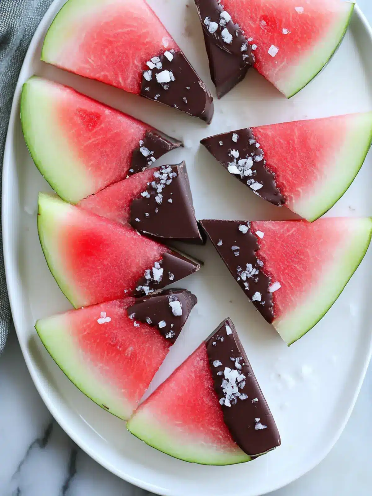 Indulge in Sea Salt Dark Chocolate Watermelon Slices Bliss 2 Sea Salt Dark Chocolate Watermelon Slices