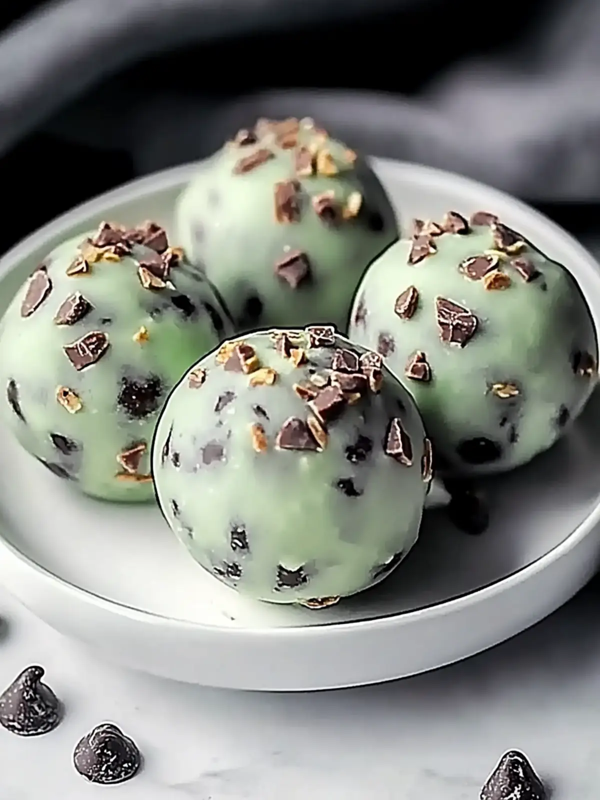 Mint Chocolate Chip Protein Balls for a Guilt-Free Snack 2 Mint Chocolate Chip Protein Balls