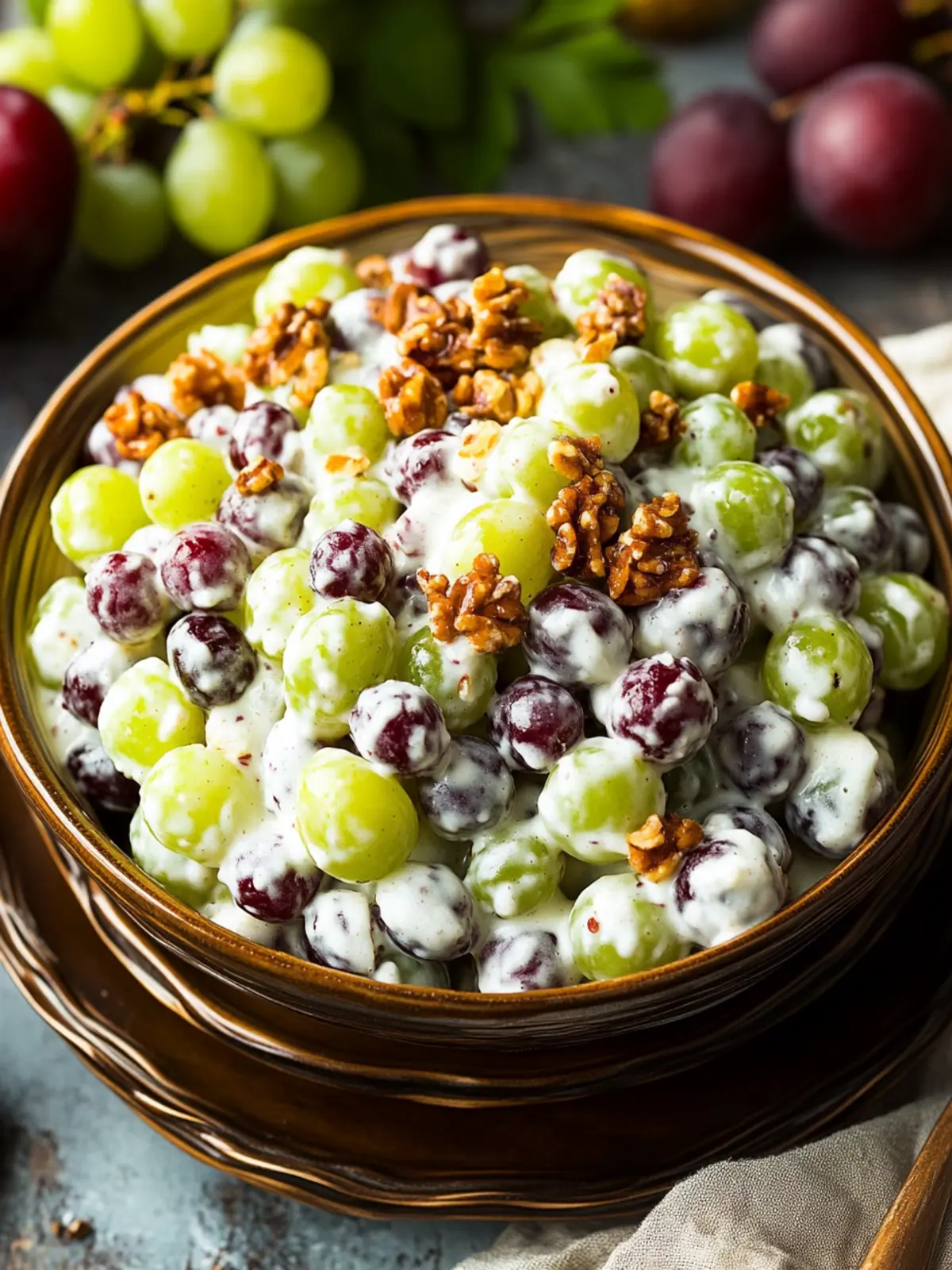 Delicious Creamy Grape Salad That Everyone Will Love 2 Creamy Grape Salad